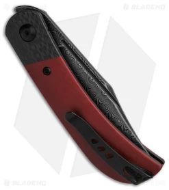 CIVIVI Appalachian Drifter 2 Liner Lock Knife Burgundy G-10 (3" Damascus) 6 CIVIVI Appalachian Drifter 2 Liner Lock Knife Burgundy G-10 (3" Damascus) -CIVIVI Shop Civivi Appalachian Drifter 2 LL Knife Burgundy G 10 3in Damascus BHQ 138581 td side