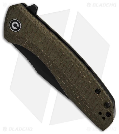 CIVIVI Baklash Flipper Liner Lock Knife Green Coarse Micarta (3.5" Black SW) 2 CIVIVI Baklash Flipper Liner Lock Knife Green Coarse Micarta (3.5" Black SW) - Image 2