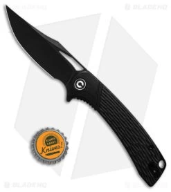 CIVIVI Dogma Liner Lock Knife Black G-10 (3.5" Black Stonewash) -CIVIVI Shop Civivi Dogma LL Knife Black G10 3in Black Stonewash BHQ 139461 td size