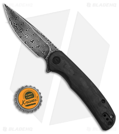 CIVIVI NOx Frame Lock Knife Marble Carbon Fiber/Steel Frame (2.8" Dark Damascus) 4 CIVIVI NOx Frame Lock Knife Marble Carbon Fiber/Steel Frame (2.8" Dark Damascus) - Image 4