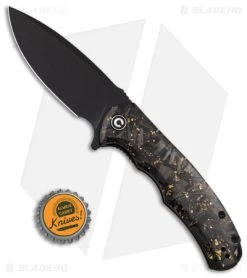 CIVIVI Praxis Flipper Liner Lock Knife Shredded Gold CF (3.75" Black SW) C803J -CIVIVI Shop Civivi Praxis FLLK Shredded Gold CF 3in Black SW BHQ 151797 td size