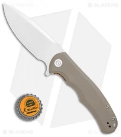 CIVIVI Praxis Flipper Liner Lock Knife Tan G-10 (3.75" Satin) C803B 7 CIVIVI Praxis Flipper Liner Lock Knife Tan G-10 (3.75" Satin) C803B -CIVIVI Shop Civivi Praxis Tan G10 Satin BHQ 87971 er bottlecap