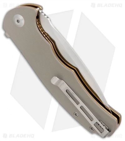 CIVIVI Praxis Flipper Liner Lock Knife Tan G-10 (3.75" Satin) C803B 2 CIVIVI Praxis Flipper Liner Lock Knife Tan G-10 (3.75" Satin) C803B - Image 2