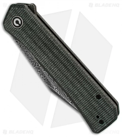 CIVIVI Relic Liner Lock Knife W/Tweezers Green Micarta (3.5" Damascus) 2 CIVIVI Relic Liner Lock Knife W/Tweezers Green Micarta (3.5" Damascus) - Image 2