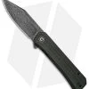 CIVIVI Relic Liner Lock Knife W/Tweezers Green Micarta (3.5" Damascus)