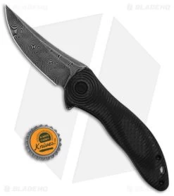CIVIVI Synergy3 Liner Lock Knife Layered Black G-10 (3.3" Damascus) 7 CIVIVI Synergy3 Liner Lock Knife Layered Black G-10 (3.3" Damascus) -CIVIVI Shop Civivi Synergy3 LL Knife Layered Black G10 Trailing Point Damascus BHQ 134307 td size