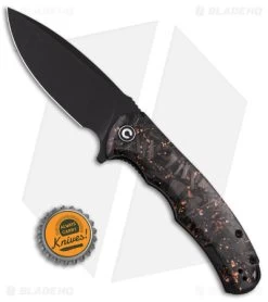 CIVIVI Praxis Flipper Liner Lock Knife Shredded Copper CF (3.75" Black SW) -CIVIVI Shop praxis 151794 td size